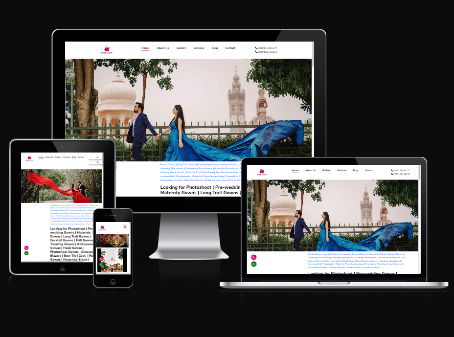 Rental Outfits business website development project by Shyam Mishra